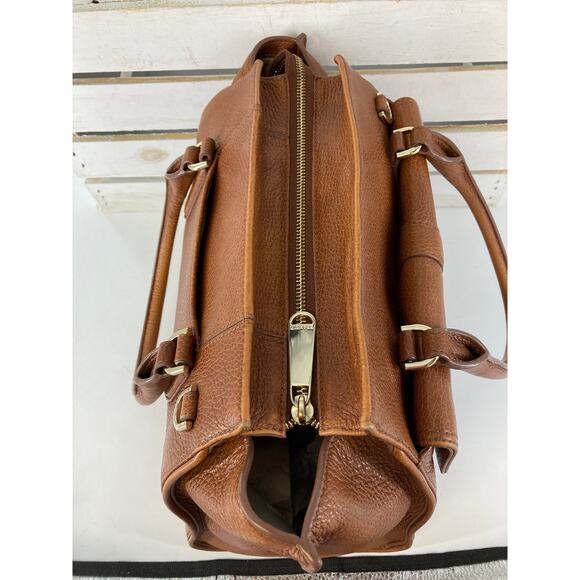 BRAHMIN, LARGE BROWN PEBBLED LEATHER HANDBAG - Picture 13 of 16